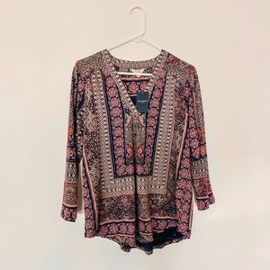 Lucky Brand Long Sleeve Boho Tunic Size XL